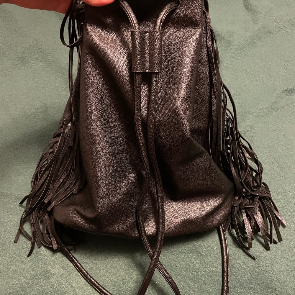 Victoria’s Secret Drawstring Fringe Bag Backpack - Picture 11 of 14
